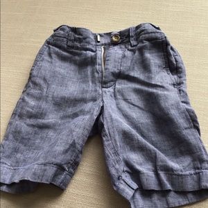 Crewcuts blue linen boys summer shorts size 6